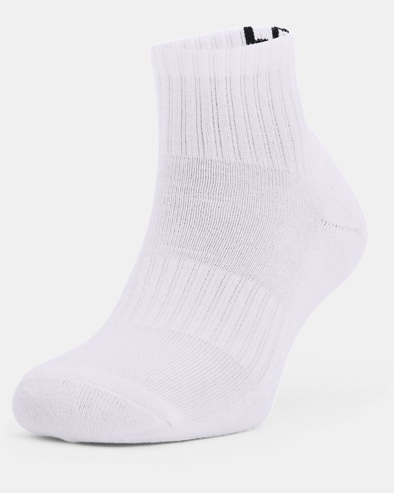 Unisex sokken UA Core Quarter – 3 paar, White, pdpMainDesktop image number 1
